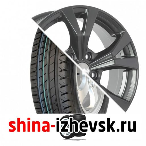 Колесо в сборе Viatti Strada (V-130) 205/55 R16 V 91 + СКАД Нагано 6.5xR16 5×114.3 ET45 DIA67.1 Черно-серый цвет с перламутровыми оттенками в Ижевске